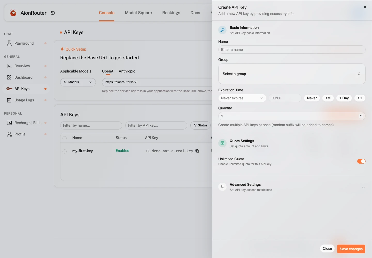 Interface example